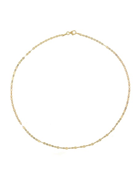 Cadena Quadrifoglio - 42 cm - Bañado Oro y Plata Rodiada