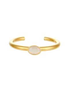 Pulsera Acero Mineral - 67 mm - Bañado Oro y Plata Rodiada 2