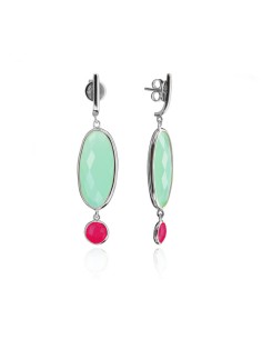 Pendiente Mineral - 22*10 + 5 - Plata Bañado Oro y Plata Rodiada 2