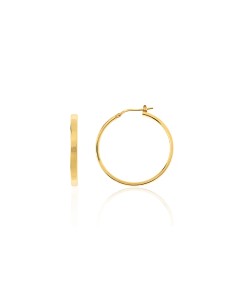 Pendiente Aro Plano 3mm Bañado Oro y Plata 2