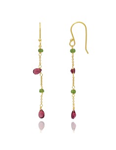 Pendiente Mineral Cadena - 50 mm - Bañado Oro 2