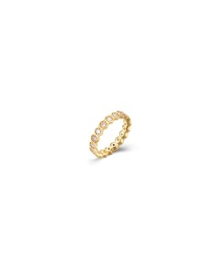 Anillo Hexágono Circonita - Bañado Oro y Plata Rodiada 2