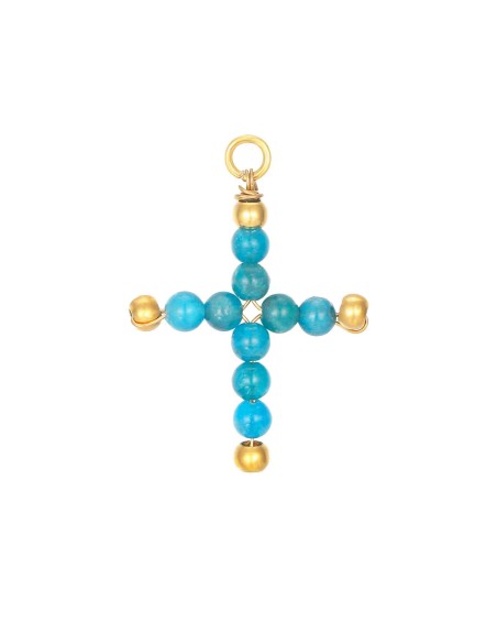 Colgante Acero Mineral - Cruz 25*35mm