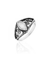 Anillo Mineral - Marquesa 7*3.5 mm - Plata