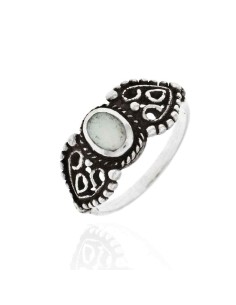Anillo Mineral - Oval 6*3,5mm - Plata 2