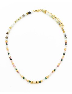 Collar Acero - Mineral - 38+5 cm - Bañado Oro 2