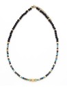 Collar Acero - Mineral - 38+5 cm - Bañado Oro