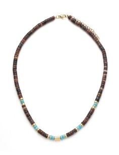Collar Acero - Mineral - 38+5 cm - Bañado Oro 2