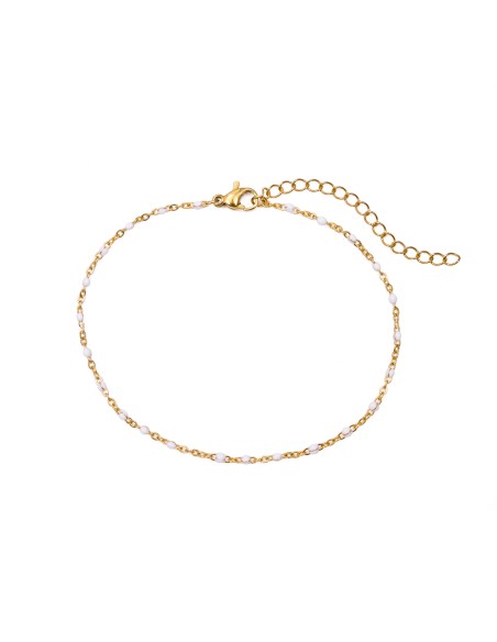 Pulsera Acero Enamel - 16+5 cm - Bañado Oro Pulsera Acero Enamel - 16+5 cm - Bañado Oro