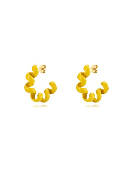 Pendientes Espiral - Enamel 26*6,50 mm - Bañado Oro Pendientes Espiral - Enamel 26*6,50 mm - Bañado Oro