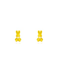 Pendientes Conejo - Enamel - 8*4,5 mm - Bañado Oro 2