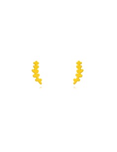 Pendientes Laurel - Enamel - 9*3 mm - Bañado Oro 2