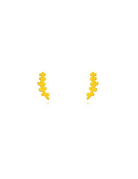 Pendientes Laurel - Enamel - 9*3 mm - Bañado Oro Pendientes Laurel - Enamel - 9*3 mm - Bañado Oro
