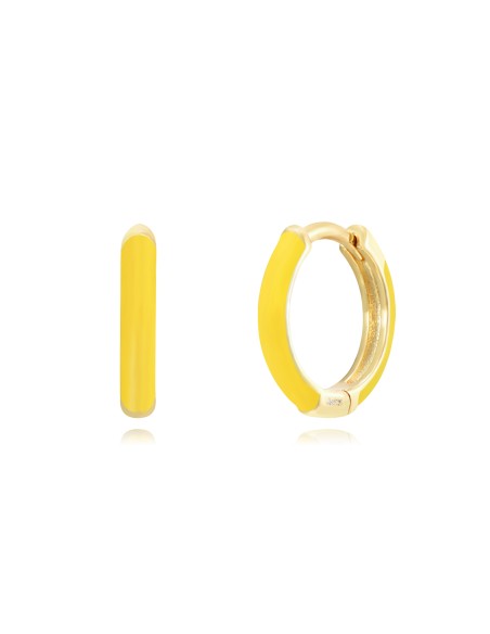 Pendientes Aro - Enamel - 13mm - Bañado Oro Pendientes Aro - Enamel - 13mm - Bañado Oro