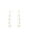 Pendientes Perlas - Cadena - 14cm - Gold Plated and Rhodium Silver