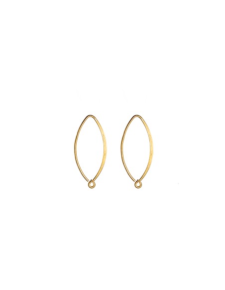 Gancho Pendientes - 15*32 mm - 0.9 mm - Bañado Oro y Plata
