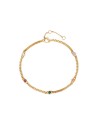 Pulsera Circonita - 19 cm - Bañado Oro y Plate Rodiada