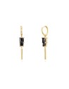 Pendientes Aro Circonita - 5 mm - Bañado Oro y Plata Rodiada