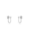 Pendientes Estrella - Estrella  - Earcuff 12,5mm - Bañado Oro y Plata Rodiada