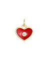 Charm Circonita Corazon - Enamel - 8 mm -  Bañada Oro