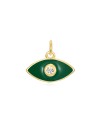 Charm Circonita Ojo - Enamel - 6 * 11 mm -  Bañada Oro