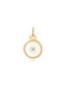 Charm Circonita Circulo - Enamel - 6 mm -  Bañada Oro