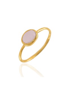 Anillo Mineral - 7*6 mm T12 - Bañada Oro 2