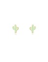 Pendientes Cactus - Enamel - 4 * 6 mm -  Bañada Oro