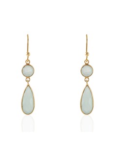 Pendientes Minerales - Lagrima 43mm - Bañado Oro 2