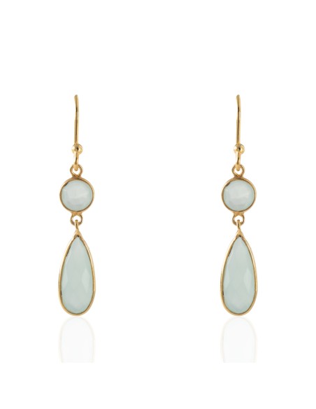 Pendientes Minerales - Lagrima 43mm - Bañado Oro Pendientes Minerales - Lagrima 43mm - Bañado Oro
