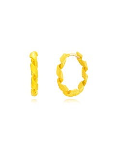 Pendientes Espiral - Enamel 19 * 3 mm - Bañado Oro 2