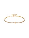 Pulsera Tenis - Circonita Marquesa - 16 + 4 cm - Bañada Oro