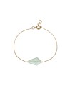 Pulsera Plata - Mineral Rombo 11*18,50 mm - 17+1,5cm - Bañado Oro y Plata Rodiada