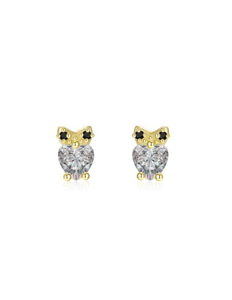 Pendientes Buho Circonita - 6*4 mm