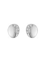 Pendientes Circonita - Forma de huevo 6mm - Bañado Oro y Plata Rodiada