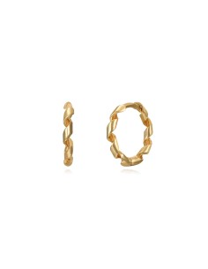 Pendientes Aro Trenzado - 12 mm, 17 mm, 19 mm - Bañado Oro y Plata Rodiada 2