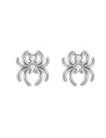 Pendientes Araña - Circonita - 8*8,5mm - Plata Bañado Oro y Plata Rodiada