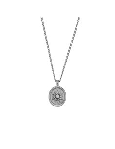 Collar Acero - Luna y Sol - Dos caras - 50 + 6 cm - Color Oro Y Color Acero 2