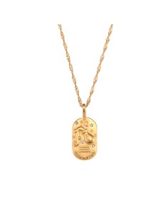 Collar Zodiaco Acero - 40+5cm - Color Oro 2