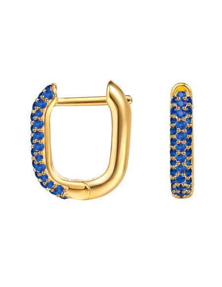 Pendientes Rectangulo - Circonita - 15 mm