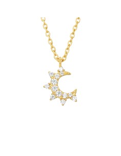 Collar Luna - Circonita Blanca - 40+5 cm 2