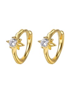 Pendiente Estrella - Circonita - Aro 11.5mm 2