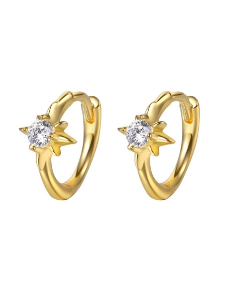 Pendiente Estrella - Circonita - Aro 11.5mm