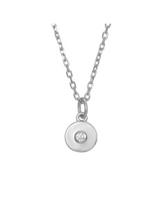 Collar Circonita - Chapa 6mm - 38+4 - Bañado Oro y Plata Rodiada 2