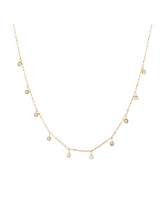 Collar Acero Circonita - 2,5 mm - 36+4 cm - Color Oro 2