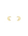 Pendientes Luna - 7*5 mm - Bañado Oro y Plata Rodiada