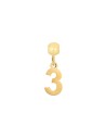 Charm Acero - Deslizable Numero 8mm - Color Oro y Acero