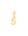 Charm Acero - Deslizable Numero 8mm - Color Oro y Acero