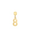 Charm Acero - Deslizable Numero 8mm - Color Oro y Acero