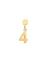 Charm Acero - Deslizable Numero 8mm - Color Oro y Acero